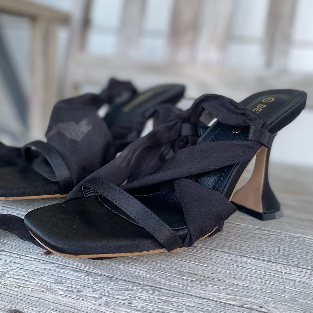 Black Strappy Heels